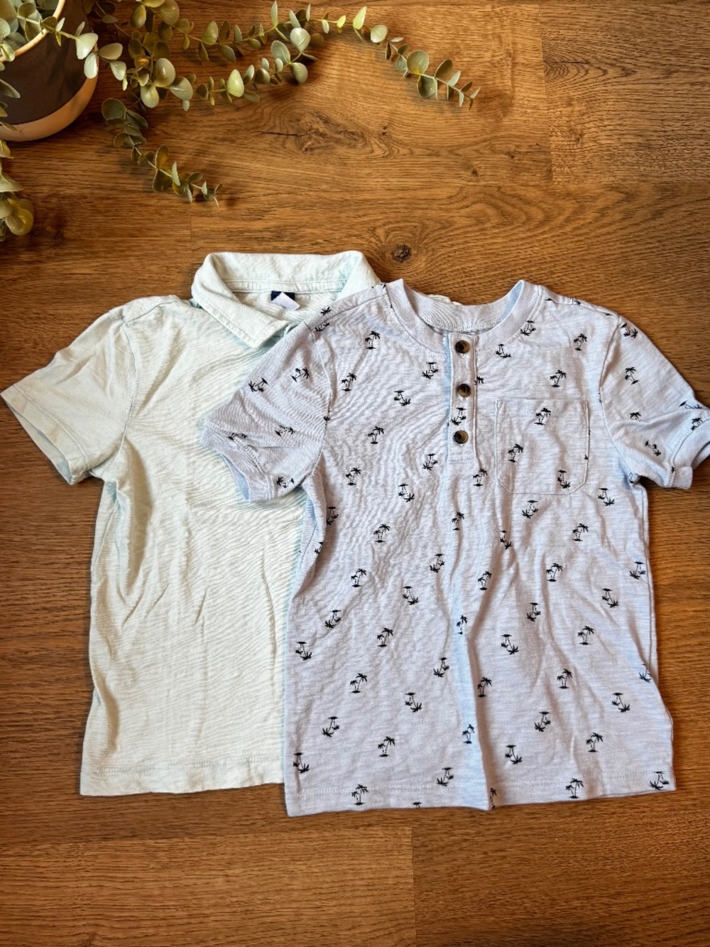 Old Navy Boys Polo & Henley Shirt Bundle Light Blue Size 5T